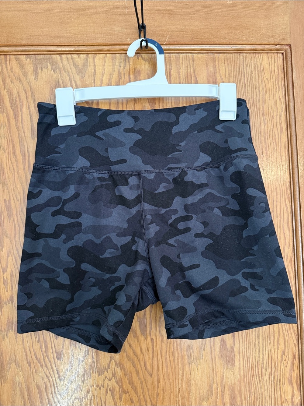 Spanxex Black Camo Women’s Workout Shorts